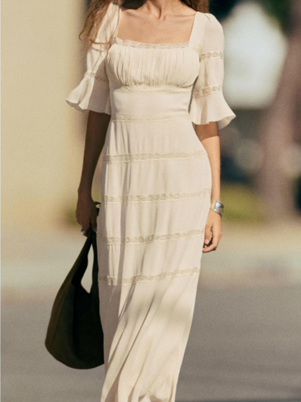 Reformation laverna dress- Cream- NWT